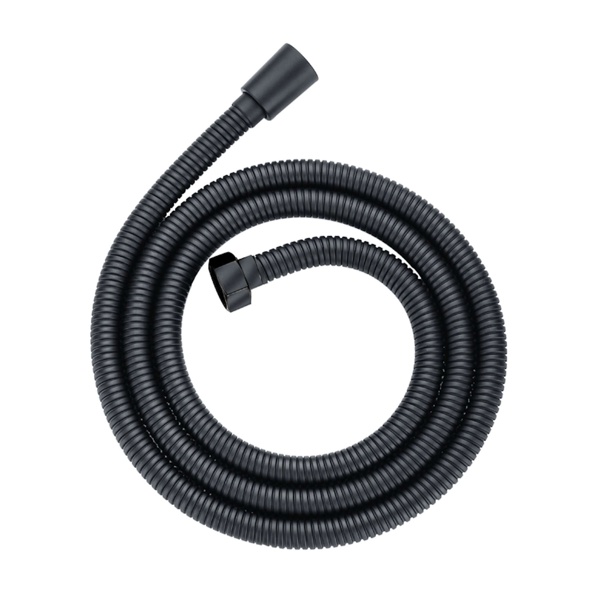 Flex shower hose stainless steel 1.5m standard bore - matte black